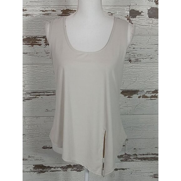 ZYIA ACTIVE Knot Just a Cute Tank Top Pearl Gray Size XL EUC - Picture 2 of 4